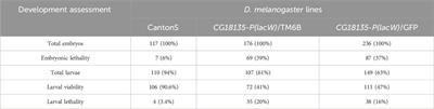 A novel insertional allele of the CG18135 gene is associated with severe mutant phenotypes in Drosophila melanogaster
